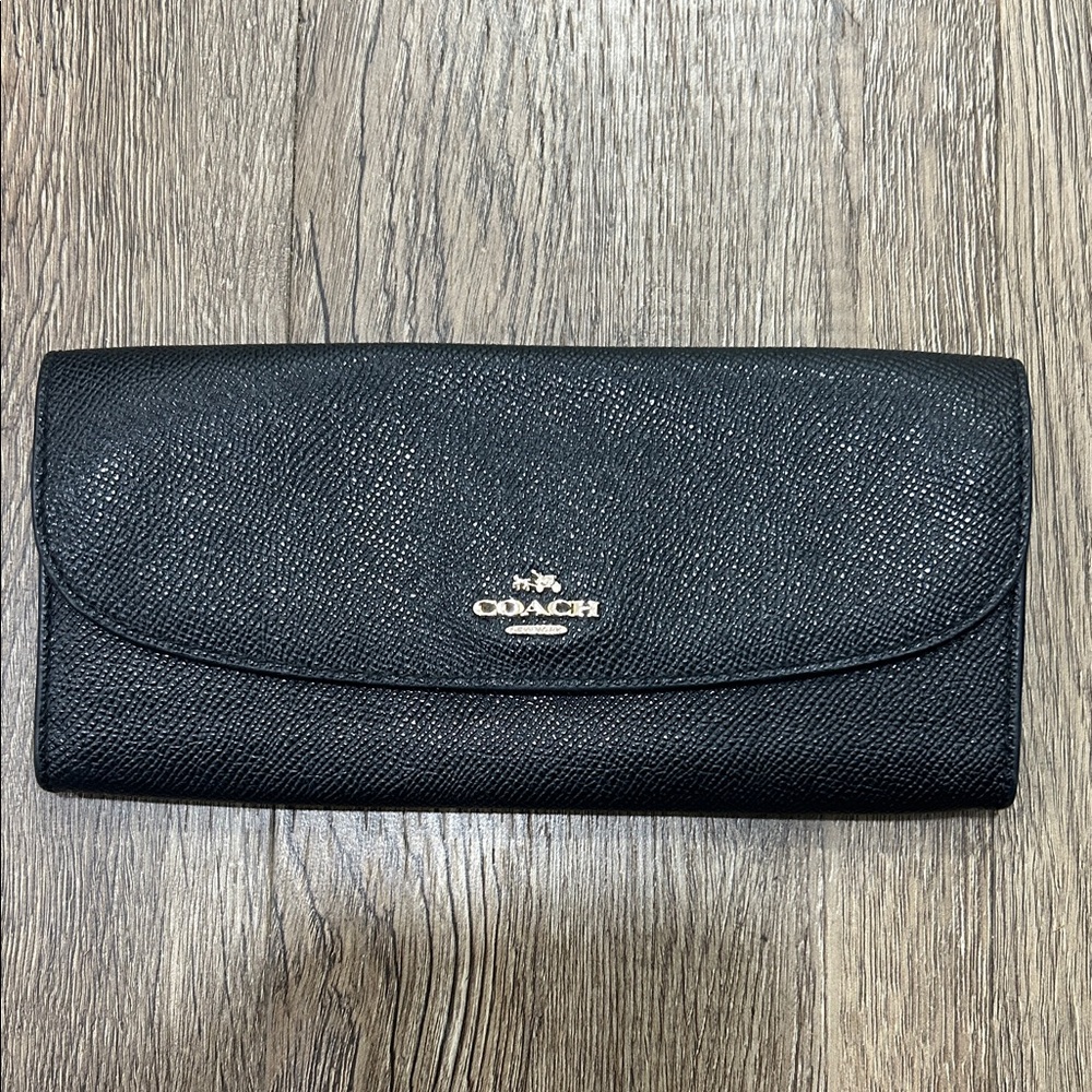Coach Black Textured Wallet